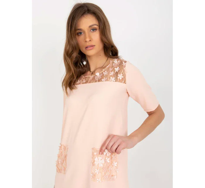 LK SK 506735 šaty.82 broskýň LK SK 506735 šaty.82 broskýň