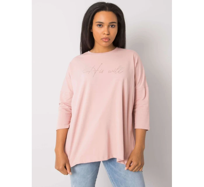 Bluzka RV BZ model 20206353 jasny różowy - FPrice Bluzka RV BZ model 20206353 jasny różowy - FPrice