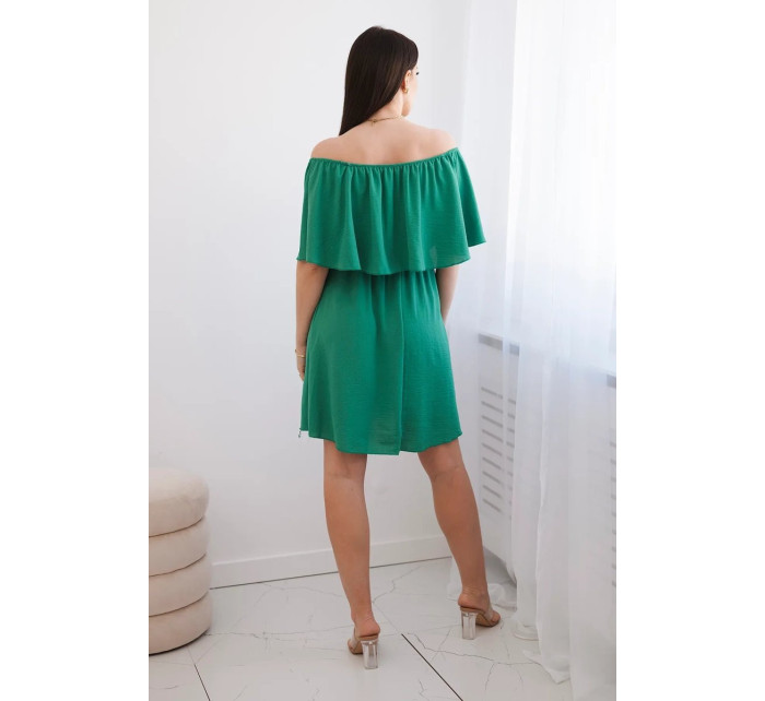 Španielske šaty do pása zelené