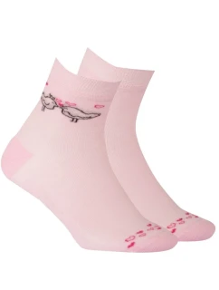 TENKÉ PONOŽKY FARBA 2-6 ROKOV DIEVČATÁ PERLEŤOVÁ RUŽOVÁ 21-23