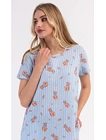 Dámské domácí šaty s krátkým rukávem model 22405486 - Vienetta Dámské domácí šaty s krátkým rukávem model 22405486 - Vienetta