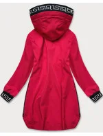 Jednoduchá červená dámska bunda (B8017-4)