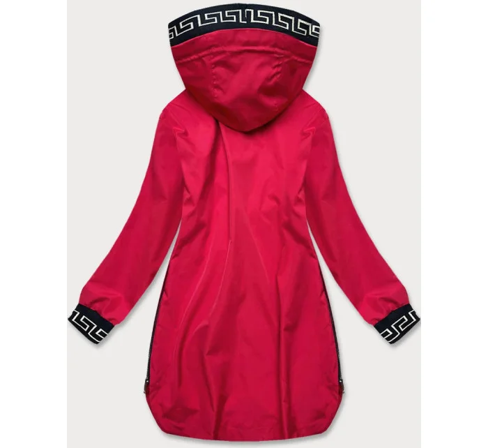 Jednoduchá červená dámska bunda (B8017-4)