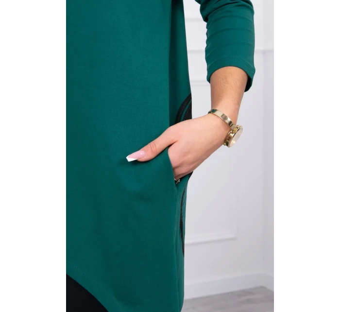 Mikina s potlačou kolesa zelená