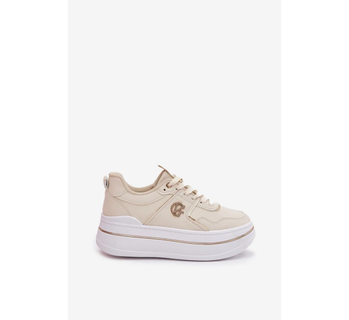 Dámské Sportovní Boty Na Platformě Béžové model 21687804 - Boto