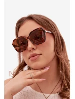 Dámské sluneční brýle s krystaly Hnědé