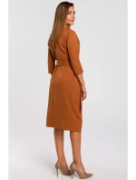 S175 Zavinovacie šaty s viazaním - červené