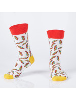 Krémové pánske ponožky s bleskom