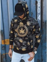 Pánska mikina s potlačou čierna FashionStreet BX5318