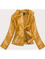 Žltá bunda ramoneska so stojačikom (B14-7) Žltá bunda ramoneska so stojačikom (B14-7)