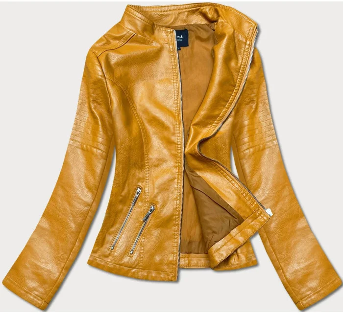 Žltá bunda ramoneska so stojačikom (B14-7) Žltá bunda ramoneska so stojačikom (B14-7)