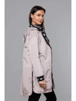 Dámska tenká bunda s kakaovým lemovaním (B8145-51)