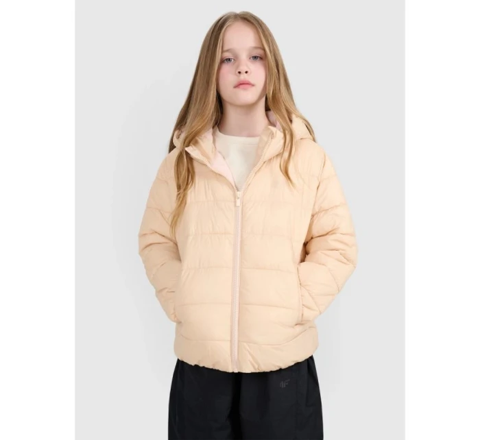 Dievčenská bunda so syntetickou výplňou 4F 4FJRAW25TDJAF0816-83S