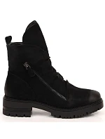 W model 22112838 zateplené boty na zip černé - Potocki