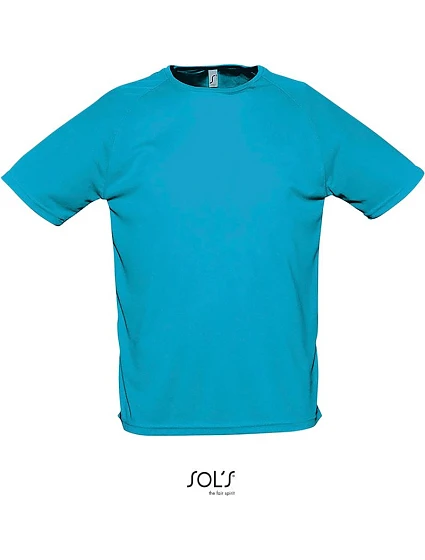 SOL'S Sporty Pánske športové tričko s raglánovými rukávmi 25.1939 aqua SOL'S Sporty Pánske športové tričko s raglánovými rukávmi 25.1939 aqua
