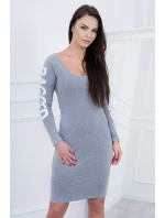 model 18742319 šedé melanžové šaty - K-Fashion model 18742319 šedé melanžové šaty - K-Fashion