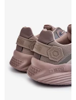 Męskie Lekkie Sneakersy Memory Foam System Big Star LL174151 Beżowe