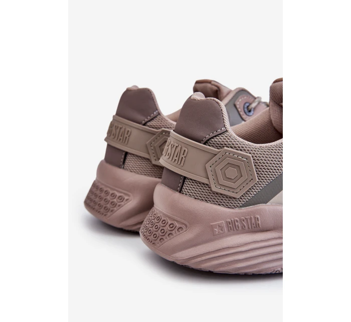 Męskie Lekkie Sneakersy Memory Foam System Big Star LL174151 Beżowe