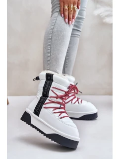 Śniegowce Damskie Na Grubej Podeszwie Wegańskie D.Franklin DFSH371007 Białe