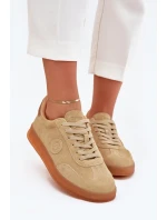 Dámské Semišové Sneakers Big Star model 21703182 HIPOLY SYSTEM Béžové - Big Star Shoes Dámské Semišové Sneakers Big Star model 21703182 HIPOLY SYSTEM Béžové - Big Star Shoes