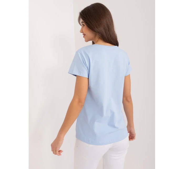Bluzka RV BZ model 19768952 jasny niebieski - FPrice Bluzka RV BZ model 19768952 jasny niebieski - FPrice