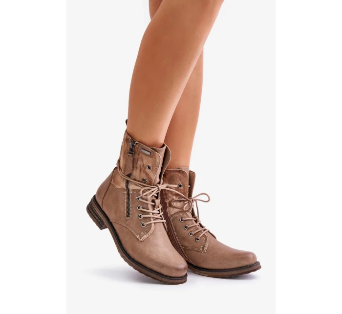 Dámske členkové topánky Workery Dark Beige Perfecto Dámske členkové topánky Workery Dark Beige Perfecto