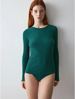 Halenka model 22387236 Rib Top LSL zelená Green - Triumph