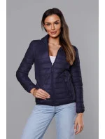 Tmavě modrá dámská prošívaná bunda s kapucí model 18044805 - S'WEST