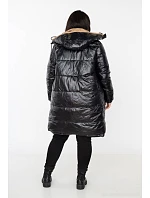 Černobéžová hrubší oboustranná dámská zimní bunda model 21245891 - MELYA MELODY Černobéžová hrubší oboustranná dámská zimní bunda model 21245891 - MELYA MELODY