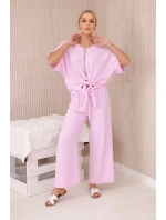 Souprava halenky a kalhot světle růžová Souprava halenky a kalhot světle růžová