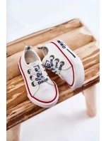 Dziecięce Skórzane Trampki BIG STAR KK374040 Białe Dziecięce Skórzane Trampki BIG STAR KK374040 Białe