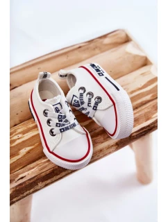 Dziecięce Skórzane Trampki BIG STAR KK374040 Białe