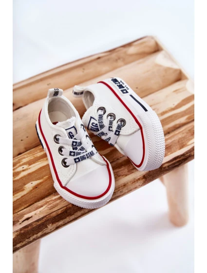 Dziecięce Skórzane Trampki BIG STAR KK374040 Białe Dziecięce Skórzane Trampki BIG STAR KK374040 Białe