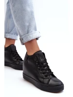 Dámské kožené boty na podpatku Big Star model 21637439 černé - Big Star Shoes