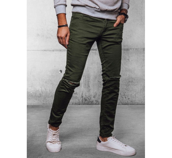 Pánske zelené džínsové nohavice Dstreet UX4086