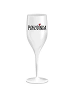 POHODINDA - bílá nerozbitná prosecco sklenice 150 ml