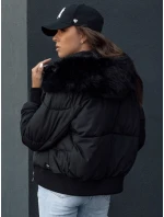 Dámska prešívaná zimná bunda s kožušinou COLDPACK black FashionStreet TY4430 Dámska prešívaná zimná bunda s kožušinou COLDPACK black FashionStreet TY4430