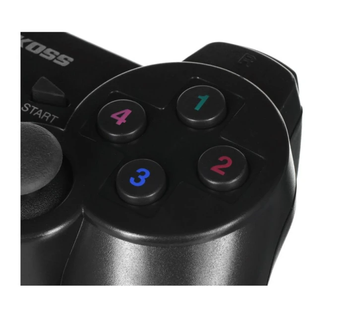 VAKOSS BEZDRÔTOVÝ USB GAMEPAD S DVOJITÝM NÁRAZOM, PC/PS3, DIGITÁLNY A ANALÓGOVÝ REŽIM, GP-4705BK ČIERNY VAKOSS BEZDRÔTOVÝ USB GAMEPAD S DVOJITÝM NÁRAZOM, PC/PS3, DIGITÁLNY A ANALÓGOVÝ REŽIM, GP-4705BK ČIERNY