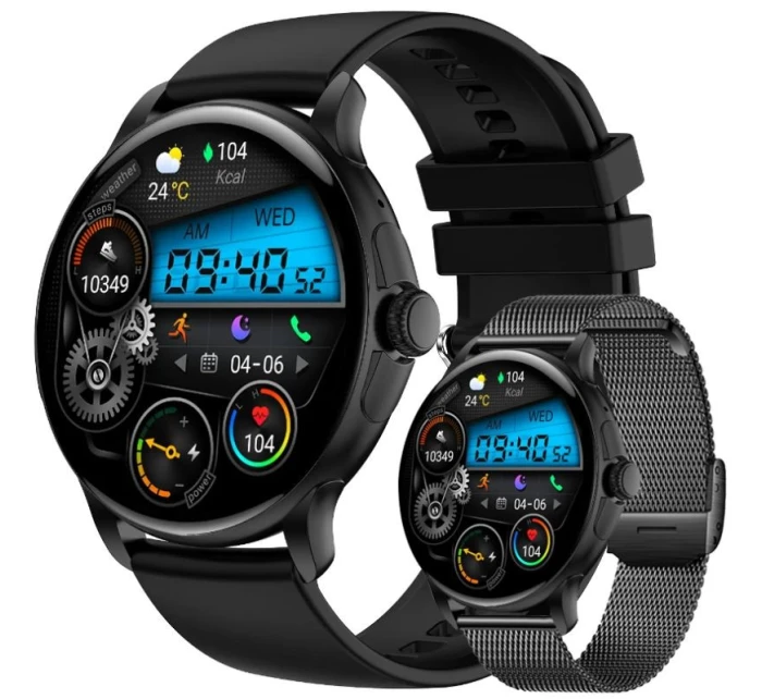 Dámske inteligentné hodinky Rubicon RNCF35 BLACK Náramok + remienok Dámske inteligentné hodinky Rubicon RNCF35 BLACK Náramok + remienok