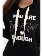 Bavlnená mikina s kapucňou čierna