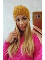 Sandra K210 horčicová fleecová čiapka