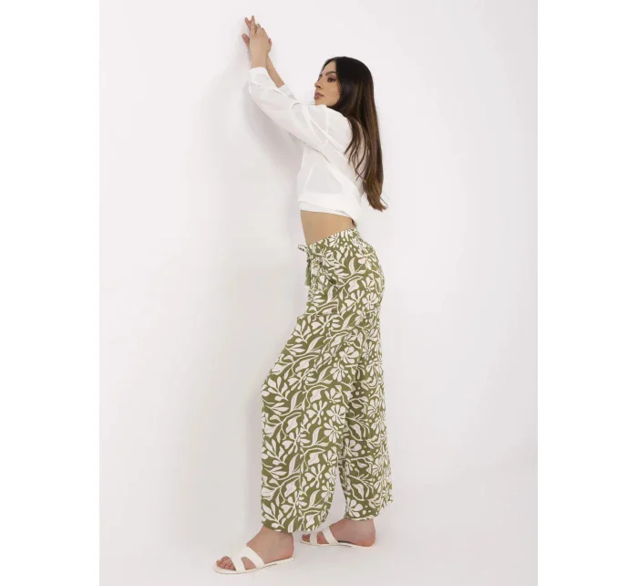 Nohavice D73771M62237H olivovo zelené