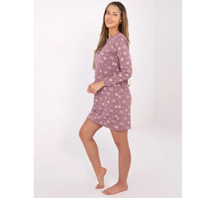 DU KN nočná košeľa FP 101.19 tmavoružová