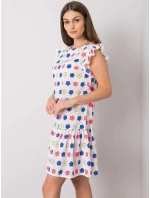 Šaty LK SK model 17614715 bílá a modrá - FPrice Šaty LK SK model 17614715 bílá a modrá - FPrice