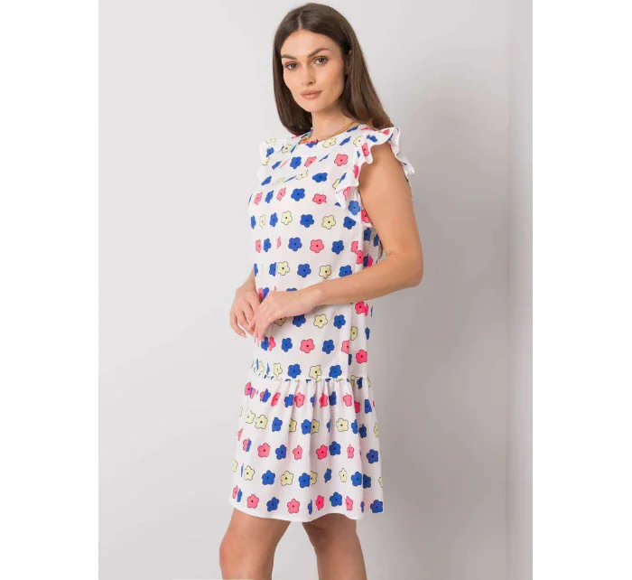 Šaty LK SK model 17614715 bílá a modrá - FPrice Šaty LK SK model 17614715 bílá a modrá - FPrice