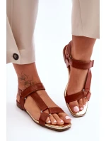 Ploché Dámské Sandály Na Zip Camel Lissa Ploché Dámské Sandály Na Zip Camel Lissa