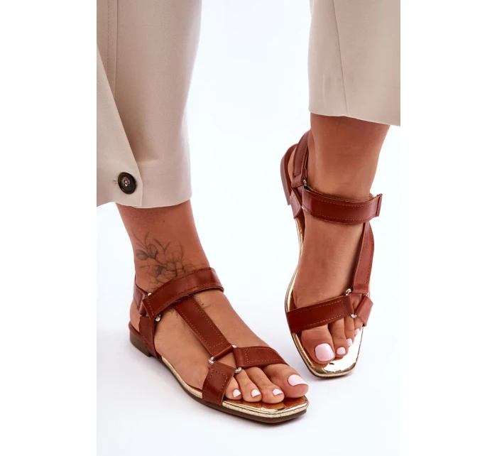 Ploché Dámské Sandály Na Zip Camel Lissa Ploché Dámské Sandály Na Zip Camel Lissa