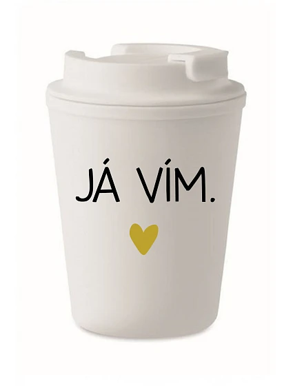 JÁ VÍM. - bílý termohrnek 300 ml