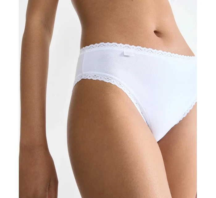 Dámske nohavičky sloggi 24/7 Cotton Lace Tai - biele - SLOGGI