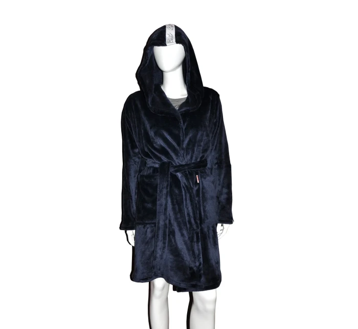 Krátky dámsky župan De Lafense 626 Abigail, kapucňa